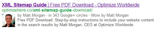 Google Authorship Pic in SERP