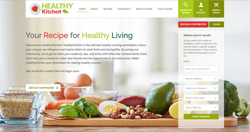 Healthy Kitchen - Website Design by Optimize Worldwide