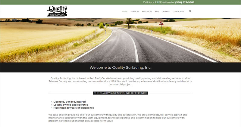 Quality Surfacing - Website Design by Optimize Worldwide