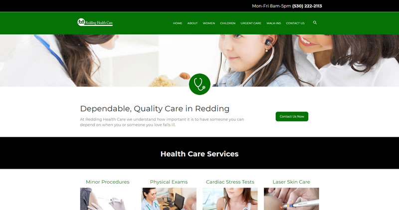 Redding Health Care - Website Design by Optimize Worldwide