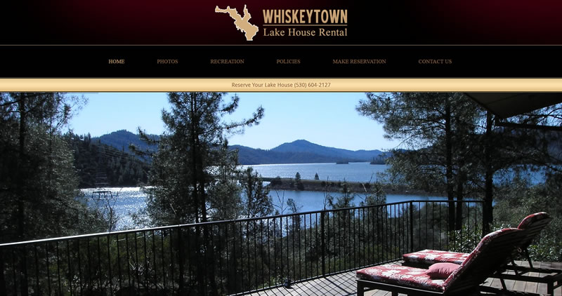Whiskeytown Lakehouse Rental - Website Design by Optimize Worldwide