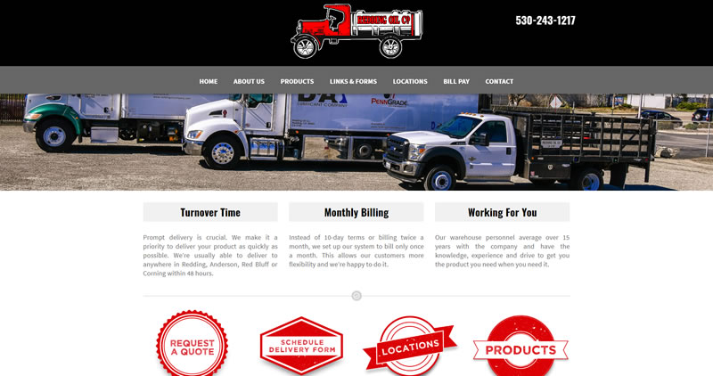 ReddingOilCompany.com - Website Design by Optimize Worldwide