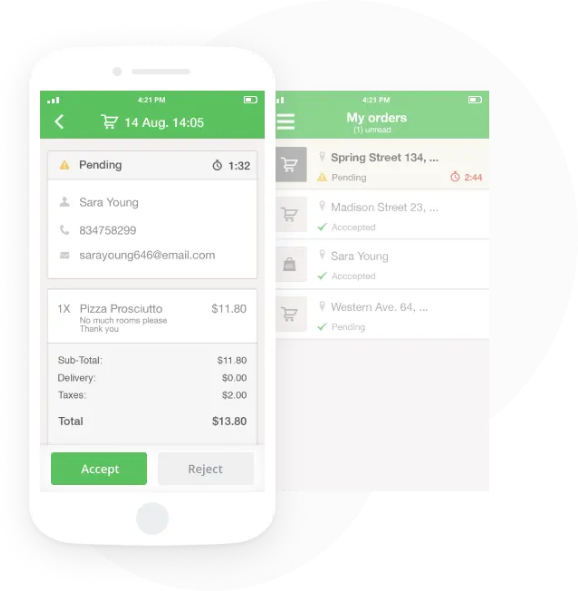 Mobile App Online Order Administration