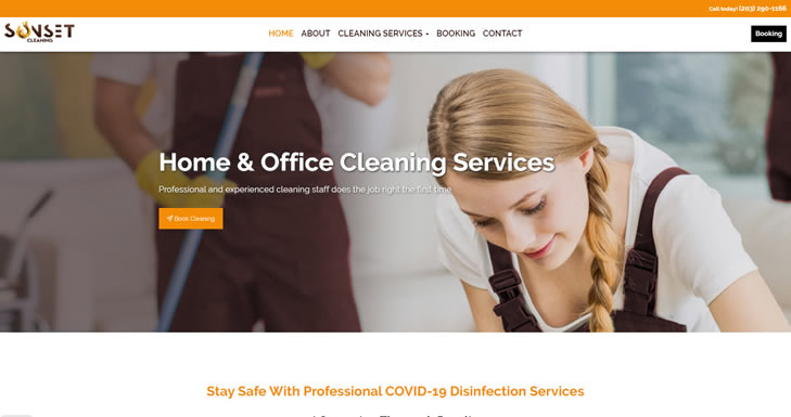 SunsetBestCleaning.com - Website Design by Optimize Worldwide
