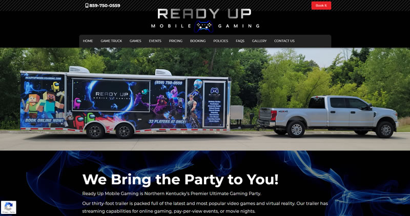 Ready Up Mobile Gaming Truck - Website Design by Optimize Worldwide