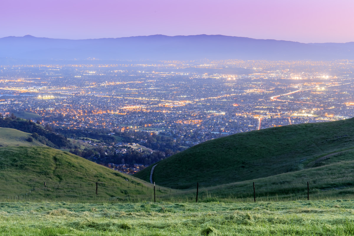 East Bay Area overlooking city