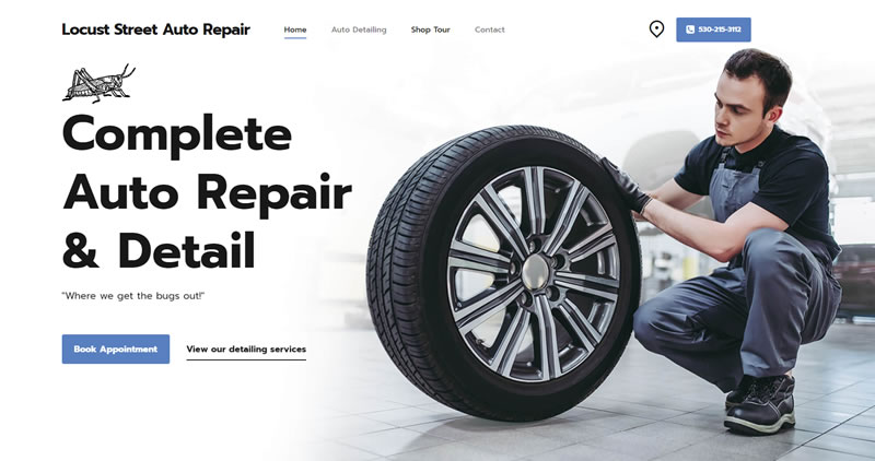 Locust Street Auto Repair - Website Design by Optimize Worldwide