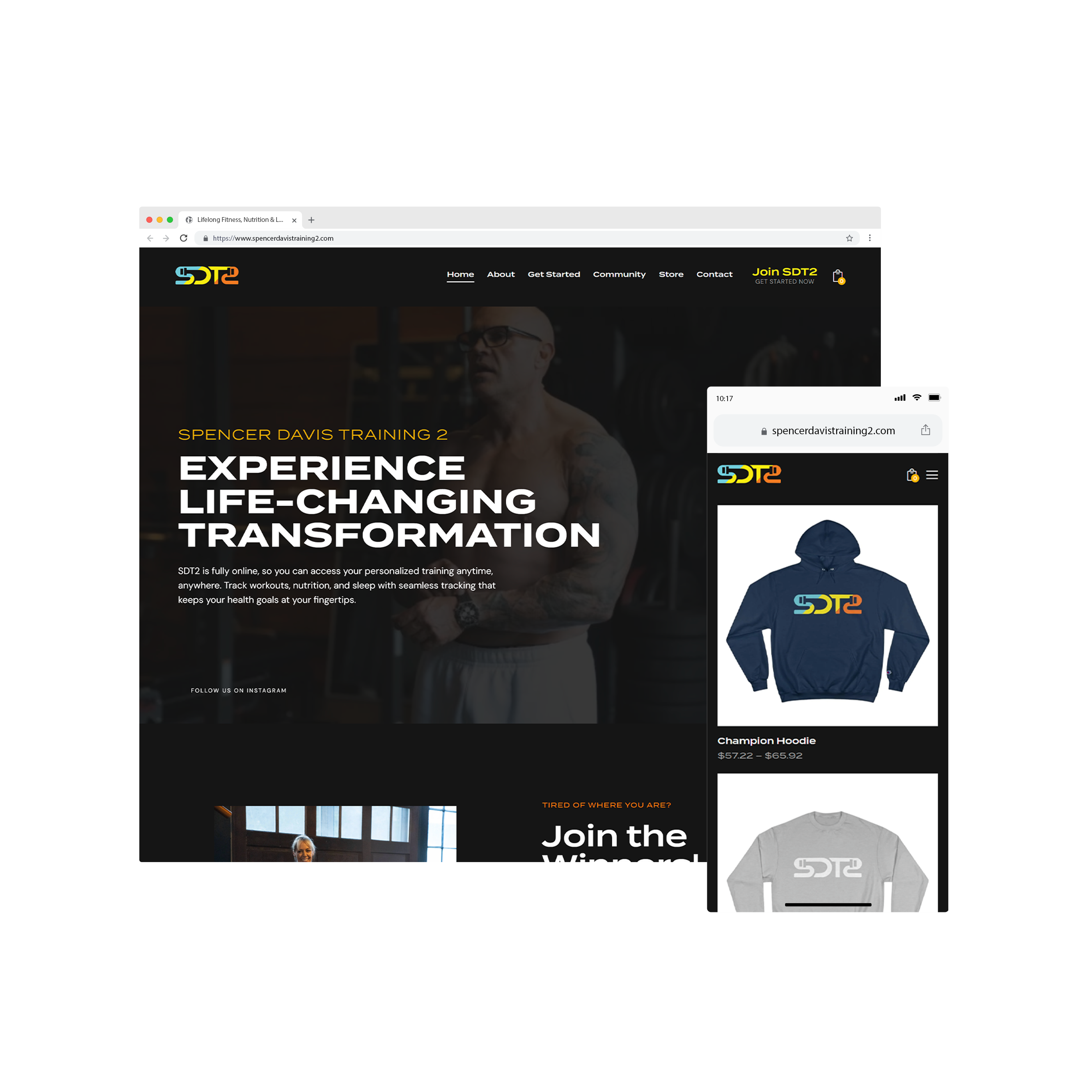 Fitness Training and Nutrition Company - Website Design