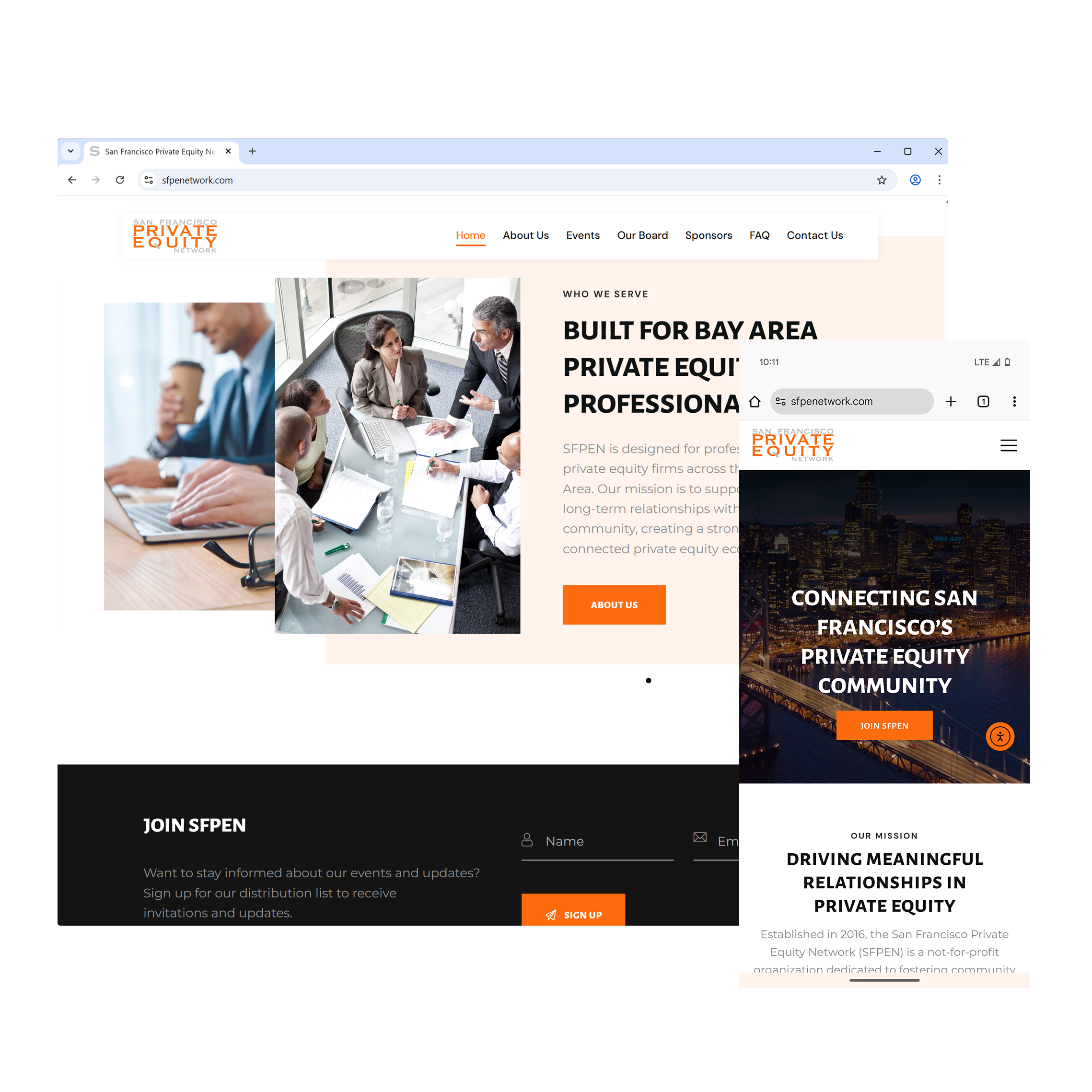 San Francisco Private Equity Network - Website Design