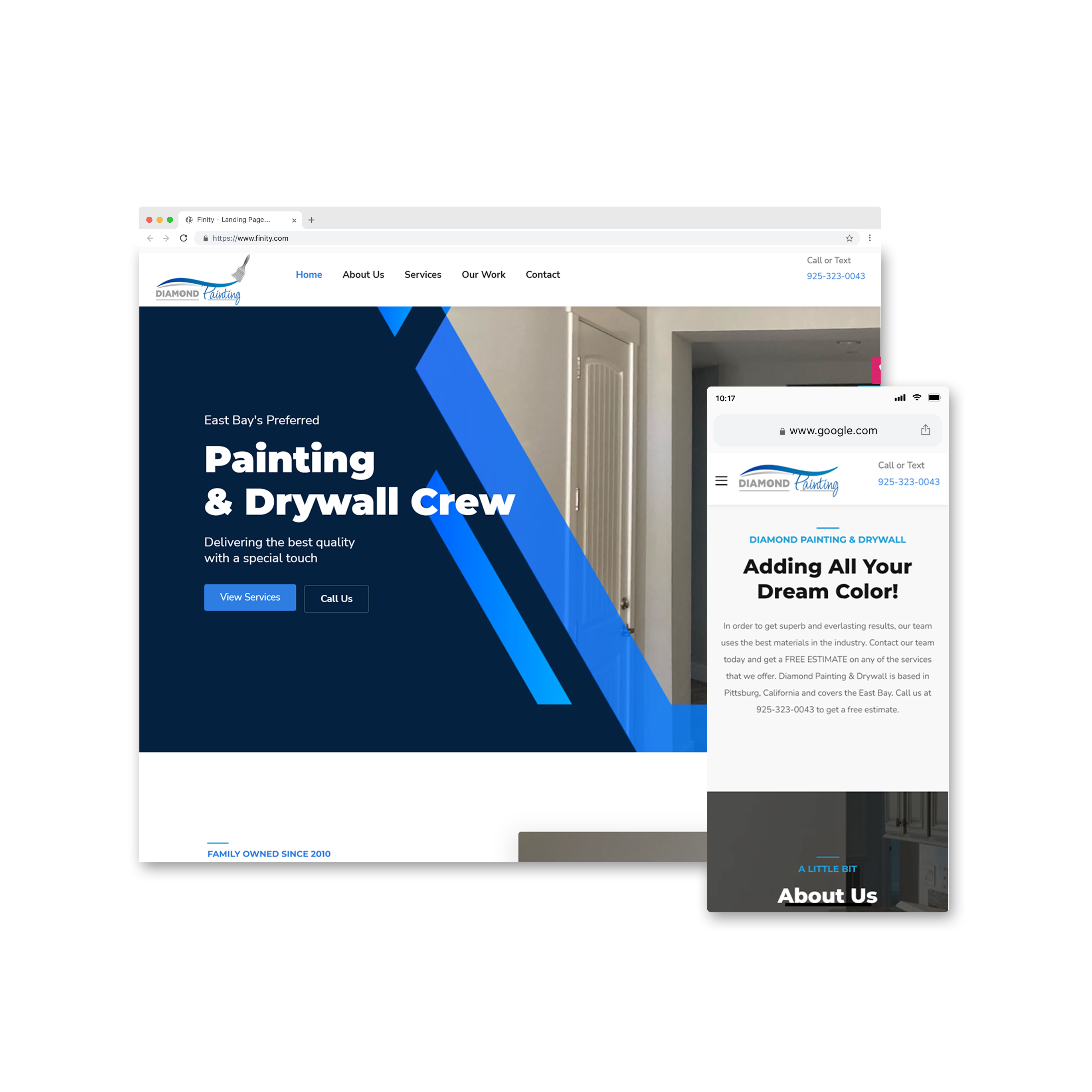 Painting and Drywall Business - Website Design