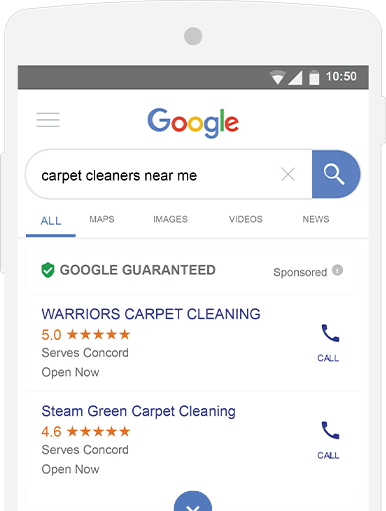 Local Service Ads search results mobile and desktop