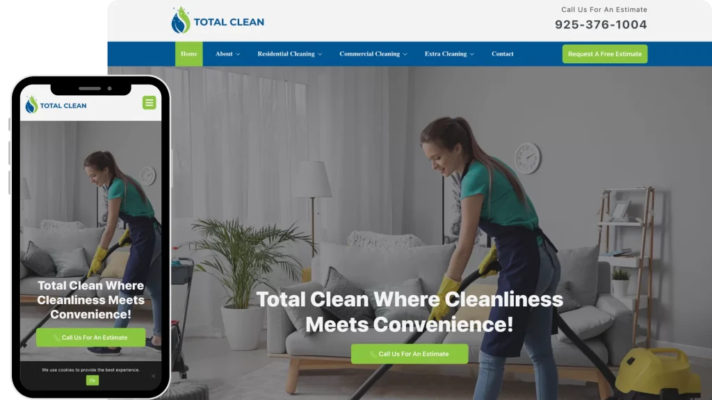 Carpet Cleaning Web Design by Optimize Worldwide