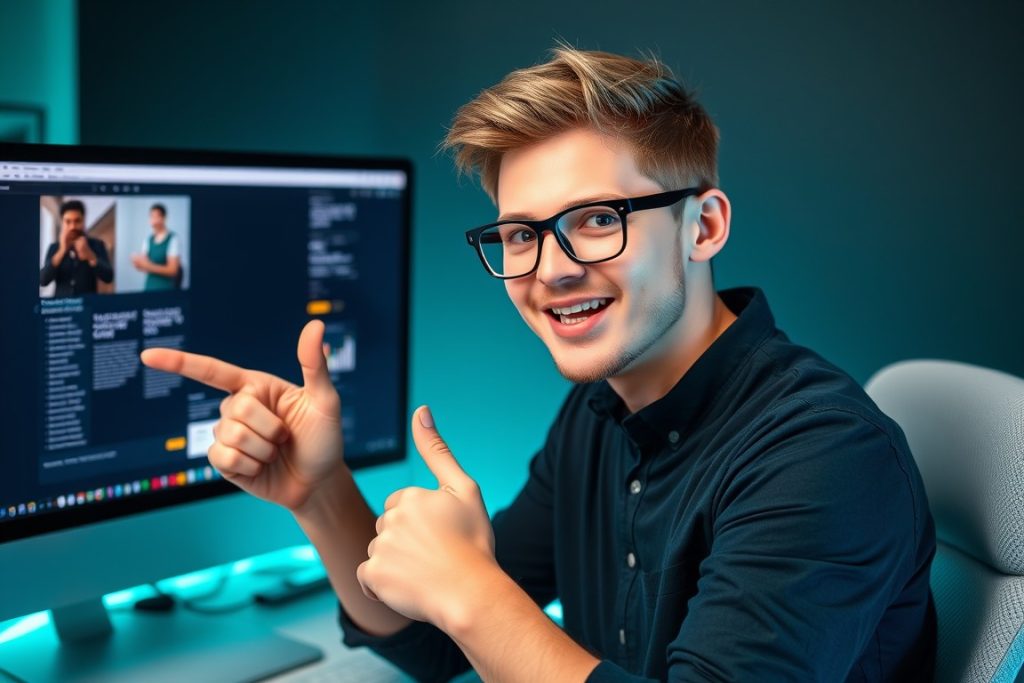 Young adult website designer