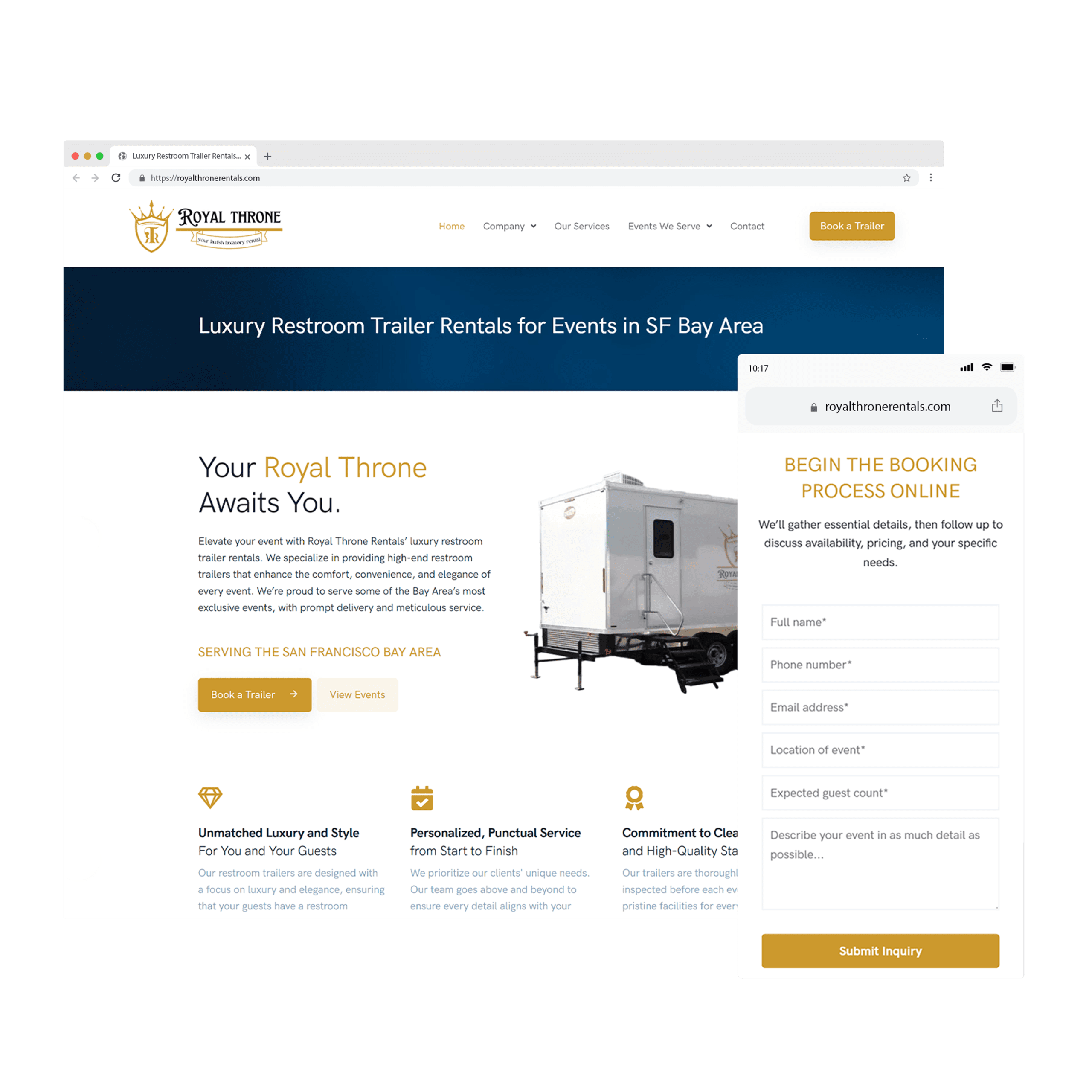 Luxury Restroom Trailer Rentals