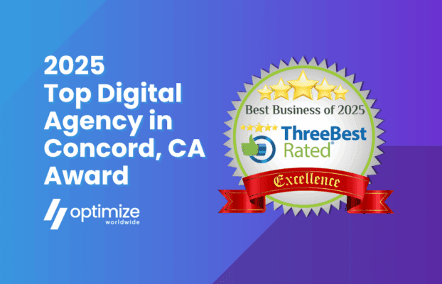 Optimize Worldwide Named One of the Top 3 Advertising Agencies in Concord, CA by Three Best Rated®