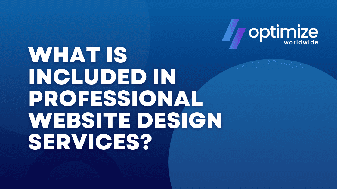 What is included in professional website design services?